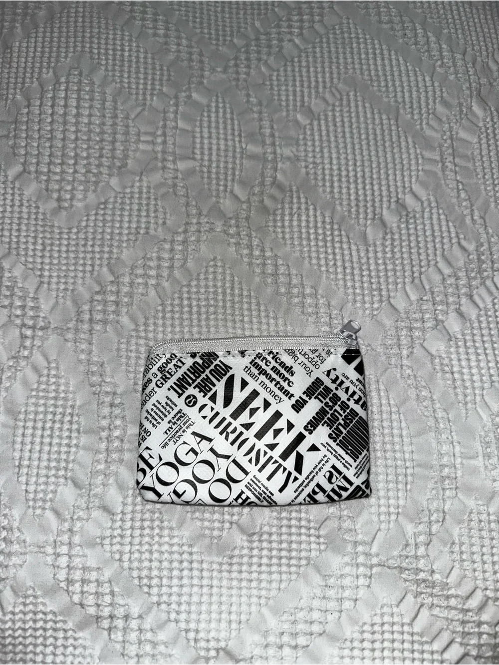 Lululemon White Coin Purse